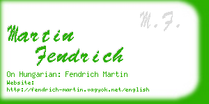 martin fendrich business card